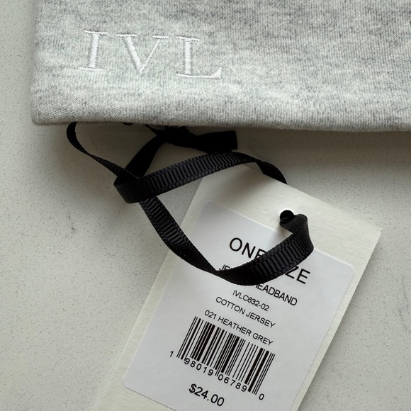 Revolve IVL Collective Jersey Headband - One Size‎ - Heather Grey - NWT - Picture 3 of 6
